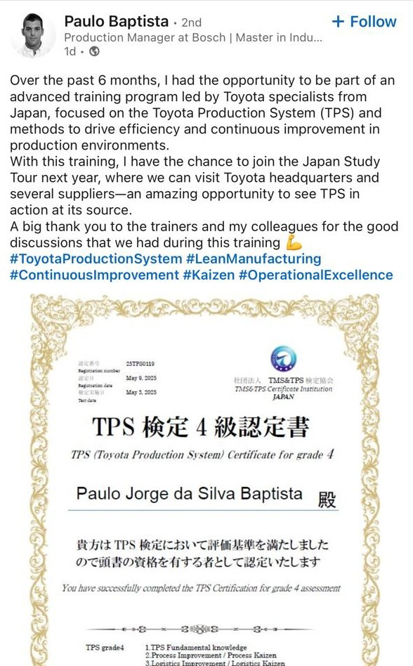 Paulo Baptista Linkedin Comment
